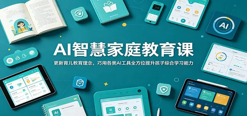 AI智慧家庭教育课:更新育儿教育理念,巧用各类AI工具全方位提升孩子综合学习能力-云网创